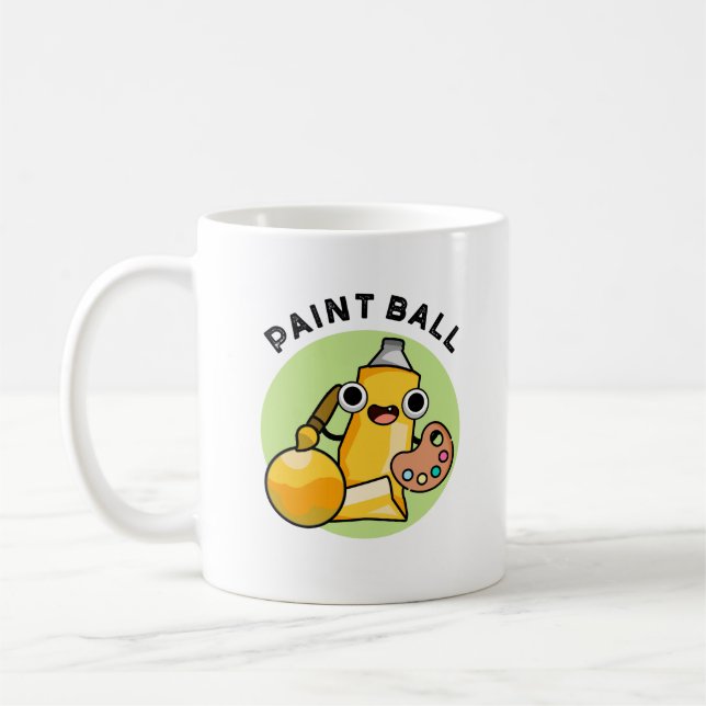 Caneca De Café Paintball Funny Paint Pun (Esquerda)