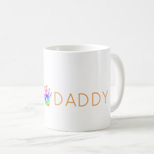 Caneca De Café Pais Arco-Íris Mão Adorável Fim do Dia de os pais