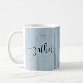 Caneca De Café País Azul Coleta Script Farmhouse Russo