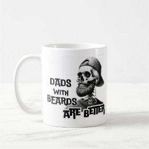 Caneca De Café Pais com barbas são melhores Pais esqueletos engra