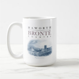 Caneca De Café País de Bronte com Igreja Haworth e Parsonage