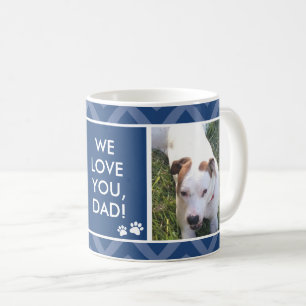 Caneca De Café Pais De Cão Nós/Eu Te Amo Foto Personalizada Blue