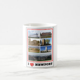 Caneca De Café País de Gales - Newport - I Love -