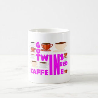 Caneca De Café pais de gêmeos precisam de cafeína
