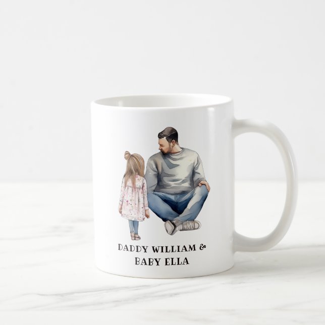 Caneca De Café Pais e filhas personalizadas (12) (Direita)