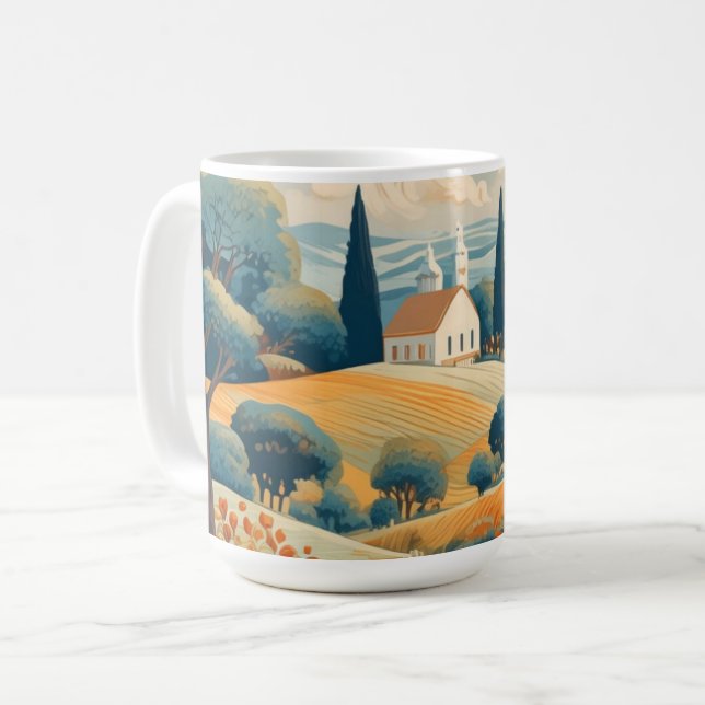Caneca De Café País Francês (Frente Esquerda)