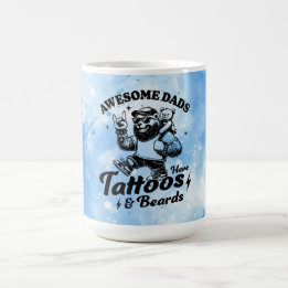 Caneca De Café Pais incríveis têm tatuagens e barbas