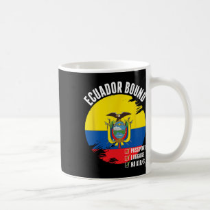 Caneca De Café País Limitado com o Equador Viagem Bandeira Equato