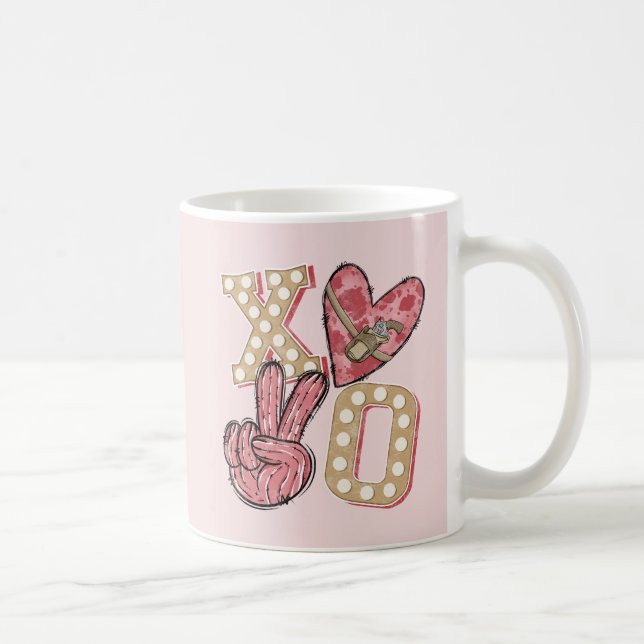 Caneca De Café País Ocidental Xoxo | Abraços e beijos (Direita)