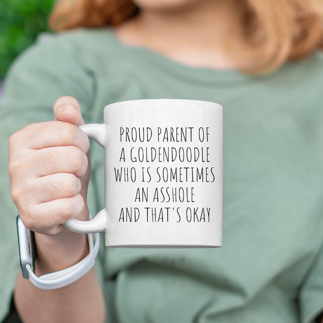 Caneca De Café Pais Orgulhosos da Mãe de Goldendoodle (Criador carregado)