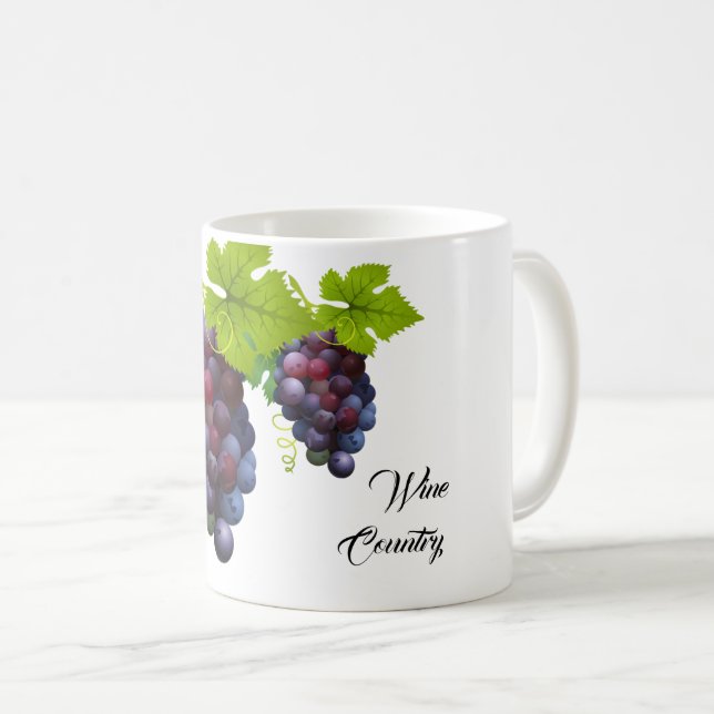Caneca De Café País Vinho (Frente Esquerda)