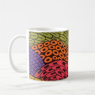 Caneca De Café Paisagem Abstrata Curva Flexível Lápis de Cor