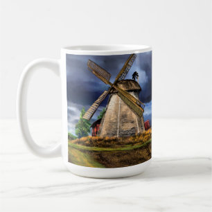 Caneca De Café Paisagem bonita do moinho de vento nos Países Bai