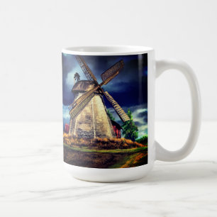 Caneca De Café Paisagem com Paisagem de Windmill, Países Baixos