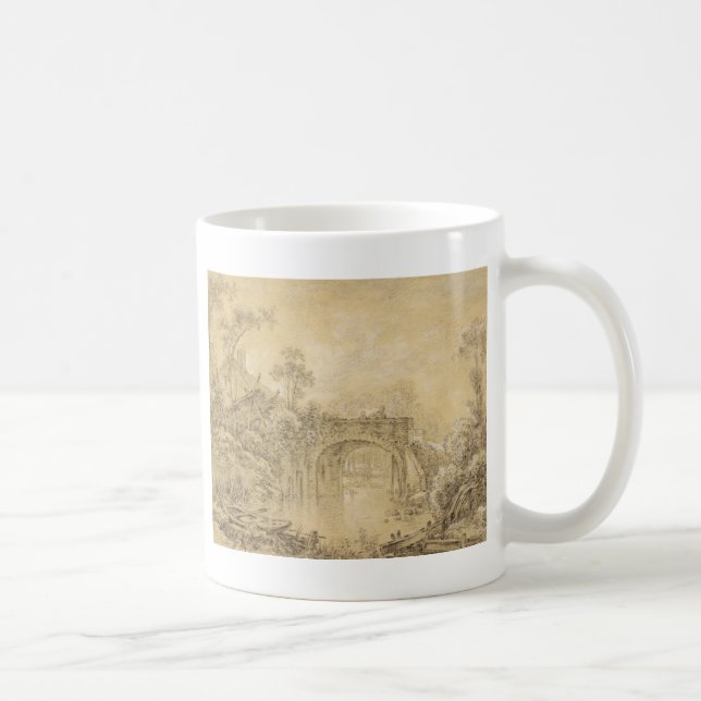 Caneca De Café Paisagem com uma ponte rústica (Direita)