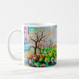 Caneca De Café Paisagem de Aquarela 2