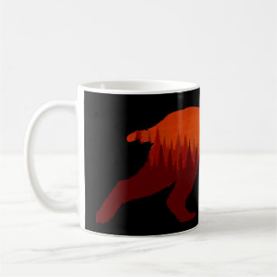 Caneca De Café Paisagem de Árvore Florestal Bobcat Lynx