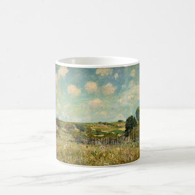 Caneca De Café Paisagem de campo (por Alfred Sisley) (Centro)