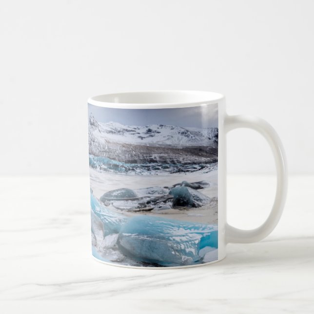 Caneca De Café Paisagem de gelo glaciar, Islândia (Direita)