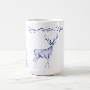 Caneca De Café Paisagem de Inverno em Aquarela Feliz Natal