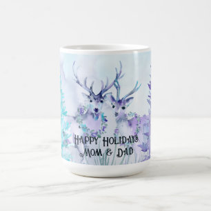 Caneca De Café Paisagem de Inverno em Aquarela Feliz Natal