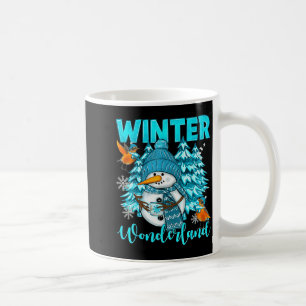 Caneca De Café Paisagem de Inverno Maravilhoso Boneco de Neve e F