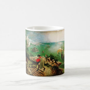 Caneca De Café Paisagem de Pieter Bruegel com a queda de Ícaro