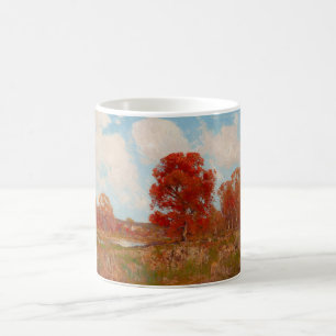 Caneca De Café Paisagem de queda (cena rural no outono) (árvores
