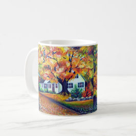 Caneca De Café Paisagem de Queda em Mesmerização Norte-Americana
