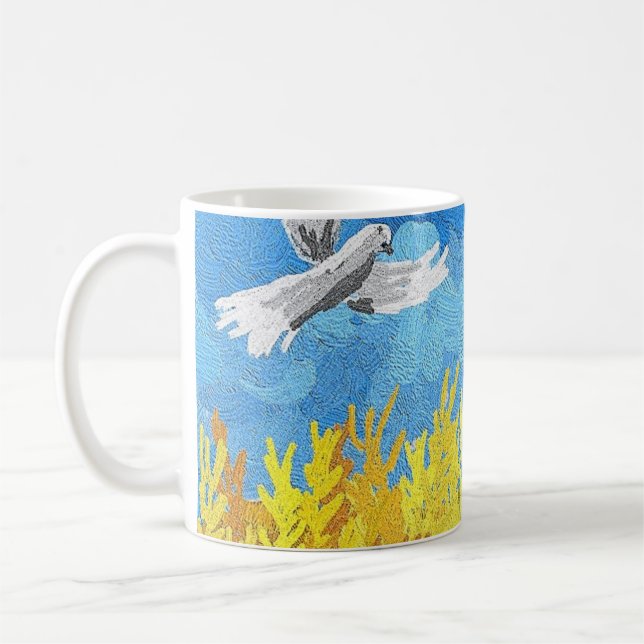 Caneca De Café Paisagem de Sinalizador da Ucrânia (Esquerda)