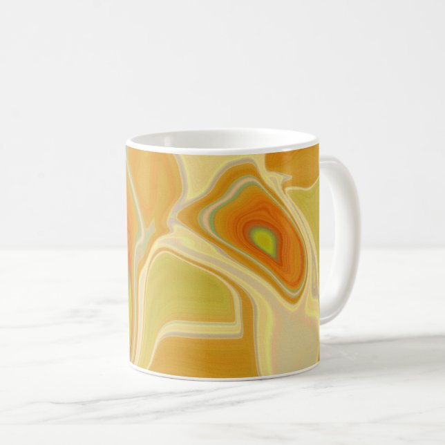 Caneca De Café Paisagem de Sonho em Ouro (Frente Esquerda)