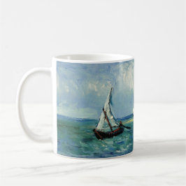 Caneca De Café Paisagem de Van Gogh, Arte de Vintagem Náutica Fra