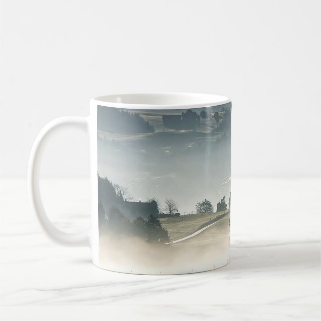Caneca De Café Paisagem do Campo da Mistura Suiça (Esquerda)
