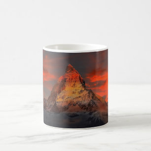 Caneca De Café Paisagem do Céu Vermelho, em estonteamento