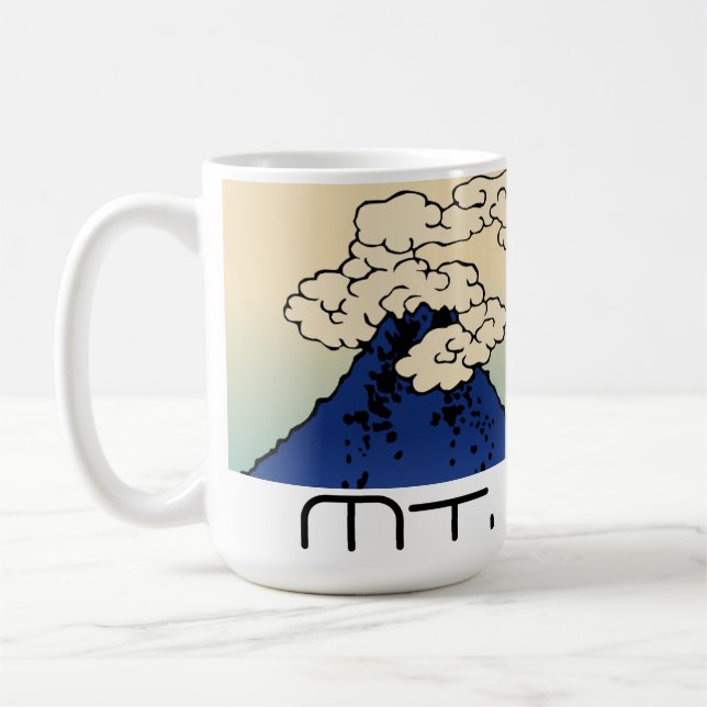 Caneca De Café Paisagem do Mt. Fuji com Nuvens  (Esquerda)