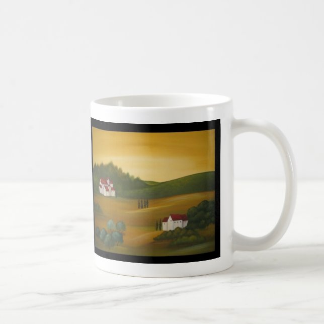 Caneca De Café Paisagem dourada de Tuscan (Direita)