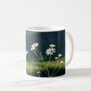 Caneca De Café Paisagem Floral de Margarida Branca da Natureza
