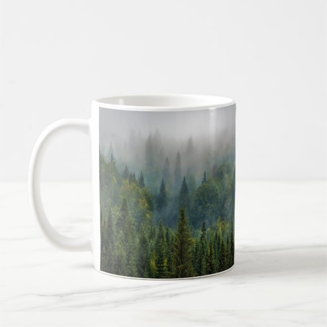Caneca De Café Paisagem florestal de pinheiro (Esquerda)