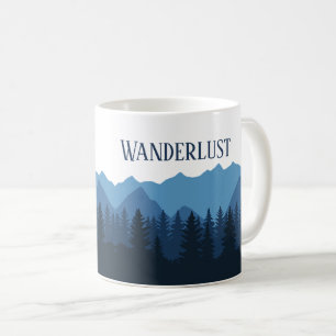 Caneca de Café Paisagem Florestal Montanhosa Wande