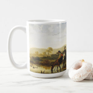 Caneca De Café Paisagem fluvial com os cavaleiros Aelbert Cuyp