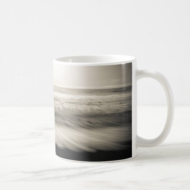 Caneca De Café Paisagem marinha B&W, Havaí (Direita)