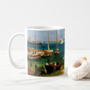 Caneca De Café Paisagem Marítima Antiga, Porto de Nassau por Bier
