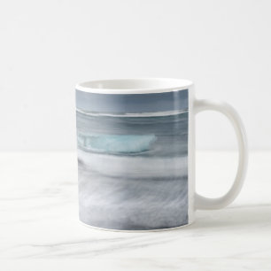 Caneca De Café Paisagem Marítima Áspera com gelo, Islândia