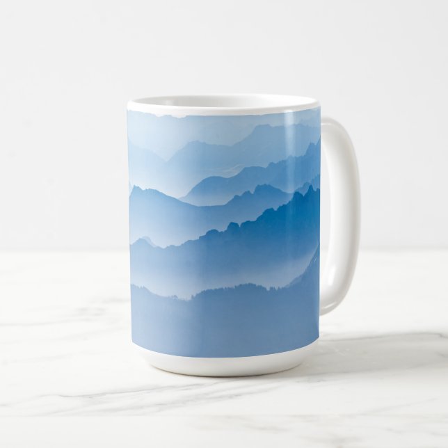 Caneca De Café Paisagem Montanha | SUIÇA (Frente Esquerda)