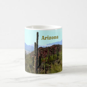 Caneca De Café paisagem montanhosa do saguaro do Arizona