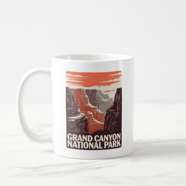 Caneca De Café Paisagem Nacional do Grand Canyon (Esquerda)