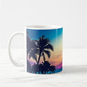 Caneca De Café Paisagem natural com palmeiras Piscinas