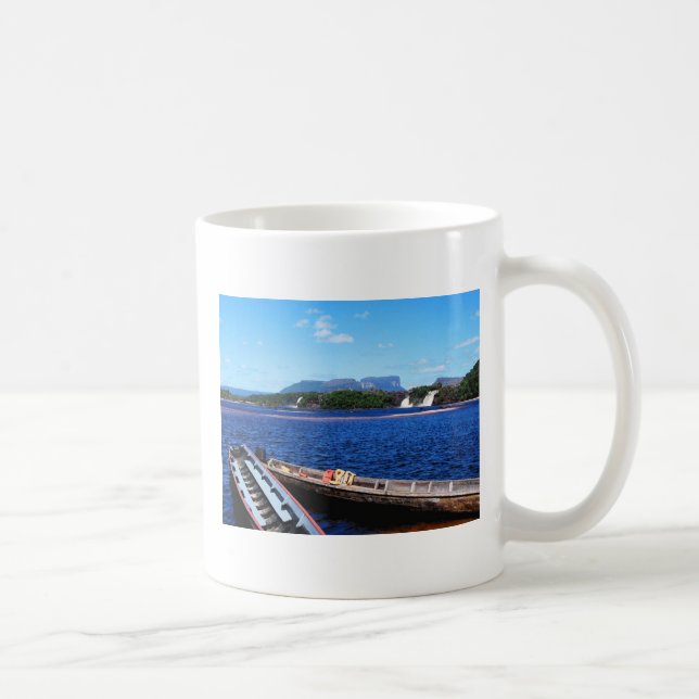 Caneca De Café Paisagem Selvagem Venezuela com Barcos (Direita)