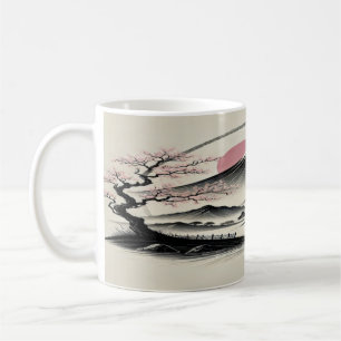 Caneca De Café Paisagem Serene Japonês