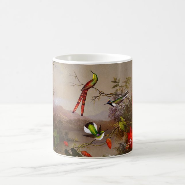 Caneca De Café Paisagem tropical com dez beija-flores (Centro)